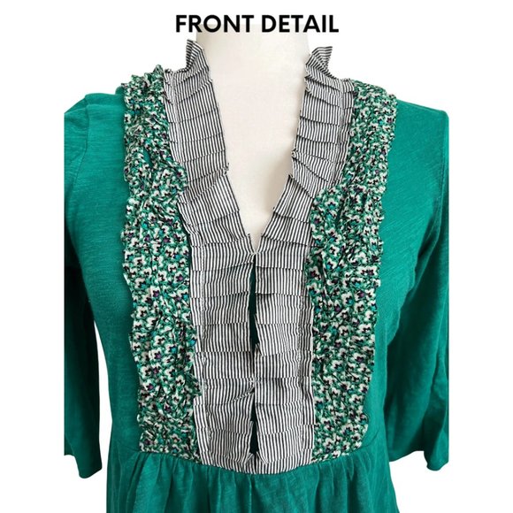 Anthropologie Deletta boho tuxedo top, Medium Petite, EUC - Picture 2 of 5